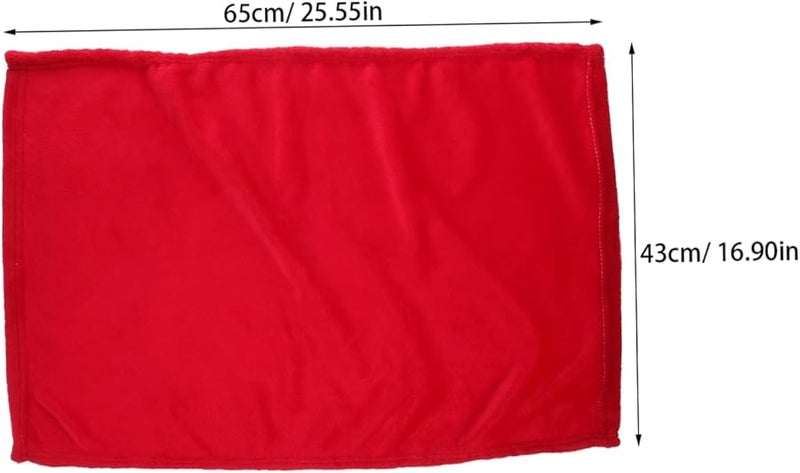 Red Flannel Fleece Pet Blanket Cozy Lightweight for Dog Cat Comfort Warmth 65X43CM - Image 2